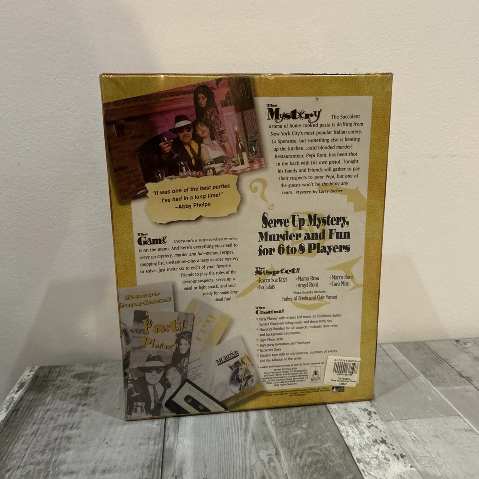 Bins VINTAGE MURDER MYSTERY PARTY - MURDER A LA CARTE - BEPUZZLED NEW SEALED - Image 3 of 4