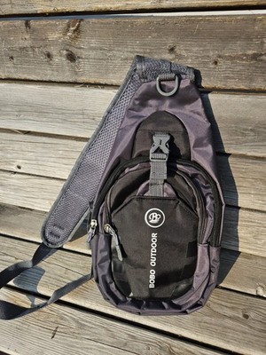 Bobo Outdoor Small Backpack Sling Shoulder Hiking Gray Adjustable