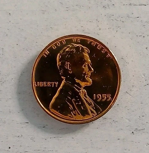 1955-P Proof Lincoln Wheat Cent ~ Free Shipping!