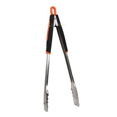 Mr Bar-B-Q Oversized Locking Tongs Stainless Steel With Non-Slip Rubber Grip