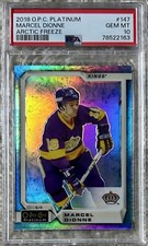2018 OPC PLATINUM ARCTIC FREEZE /79 MARCEL DIONNE PSA 10 POP 1