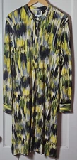 Shelby & Palmer Dress Size 16  Black Green Yellow Abstract Stretch Career 