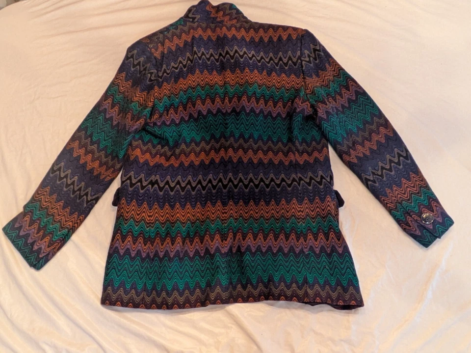 Chaqueta Blazer Missoni Donna Multicolor Zig Zag Vintage Foto 2 de 4