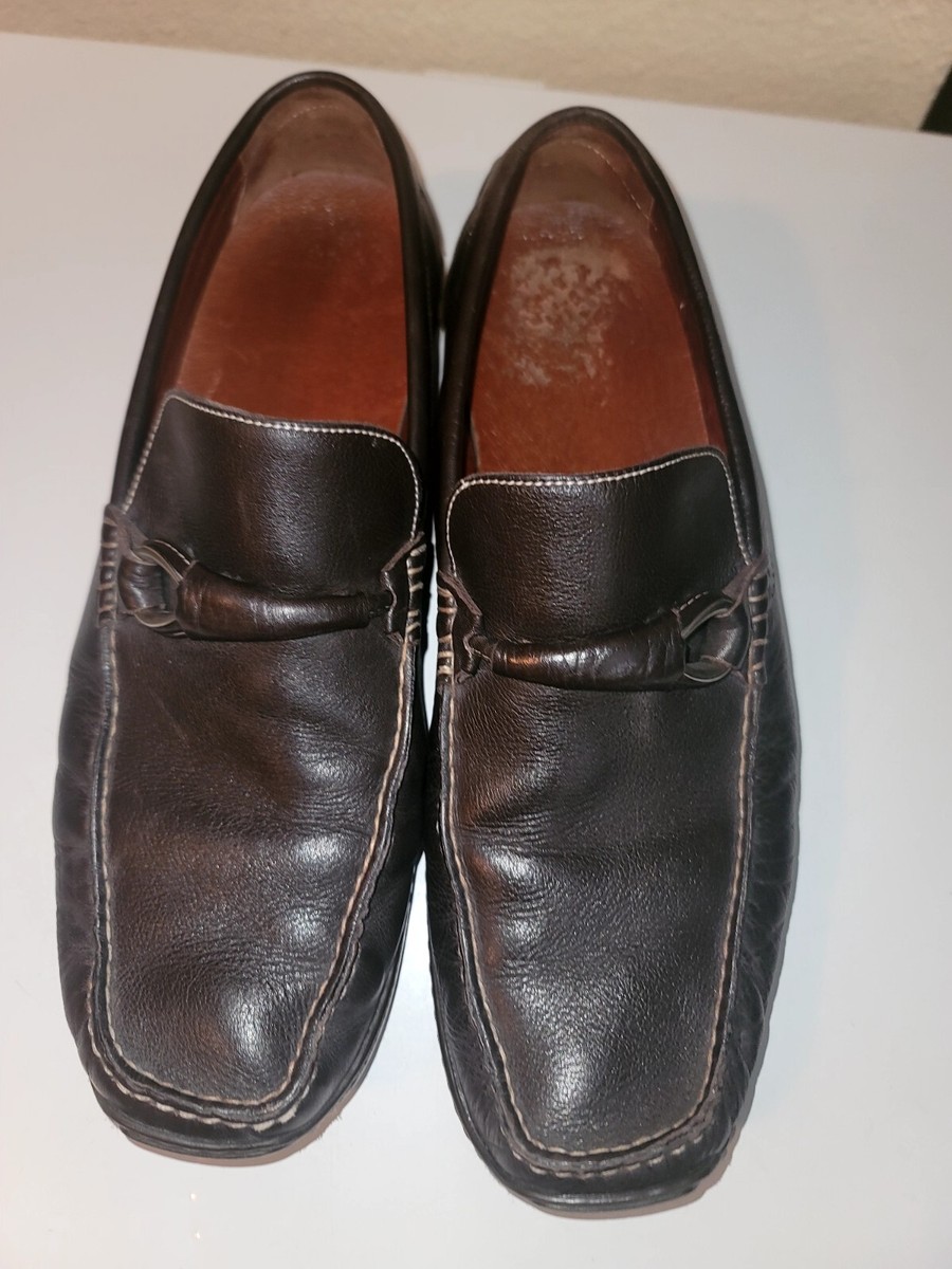 Donald Pliner‎ Eleo I08 Brown  Leather Mens Loafers Stitching Size 11M 11 Donald Pliner Men main image 3