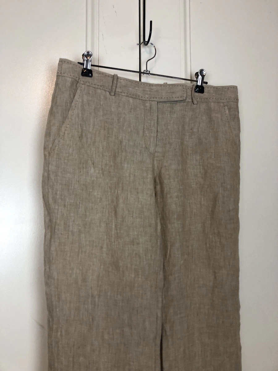 H M Ladies Full Length Linen Pants Size US 10 AUS 14 Excellent