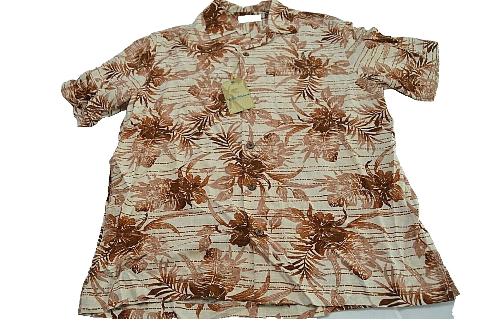 Camisas polo informales de seda floral abotonadas para hombre
