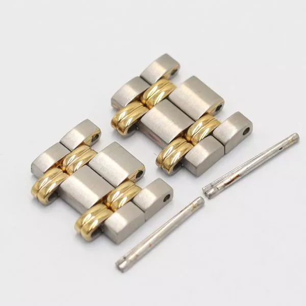 Bracelet ceinture montre femme GUCCI authentique 4 maillons 9000L pièces bicolore 12 mm