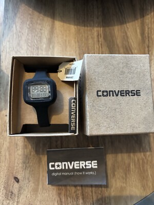 Converse Understatement Black Watch VR025-001 Digital Chronograph Silicone Black
