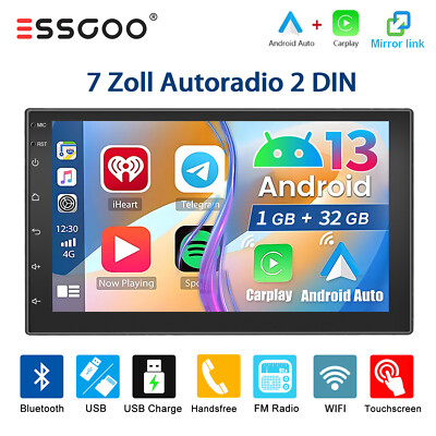 Android13 Autoradio 2DIN Carplay GPS NAVI RDS WiFi Bluetooth USB 32G Touchscreen