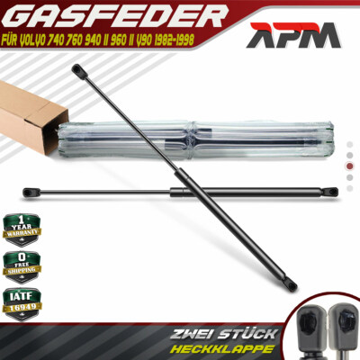 2x Gasfeder Heckklappe Dämpfer 545mm 300N für Volvo 740 760 940 960 V90 Kombi