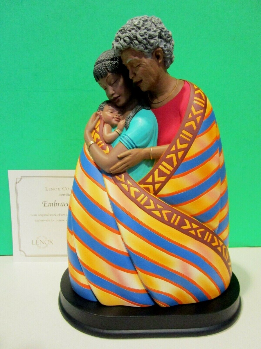 LENOX EMBRACE OF LOVE sculpture African American Ebony Keith