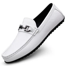 Men's Outdoor Driving Casual Shoes Moccasins Leather Loafers Slip On Size:5-10