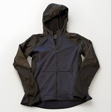 Nike Dri Fit Running Full Zip Hoodie Long Sleeve Shirt Black Women s SZ Medium