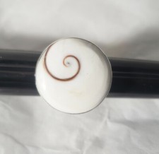 Statement sterling silver ring, seashell, size 5.25, 8.25