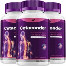 (3 Pack) Cetacondor Nerve Health & Brain Support - Advanced Nootropic Formula