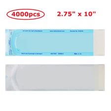 4000 2.75" x 10" Self Sealing Dental Sterilization Pouches Medical Autoclave Bag