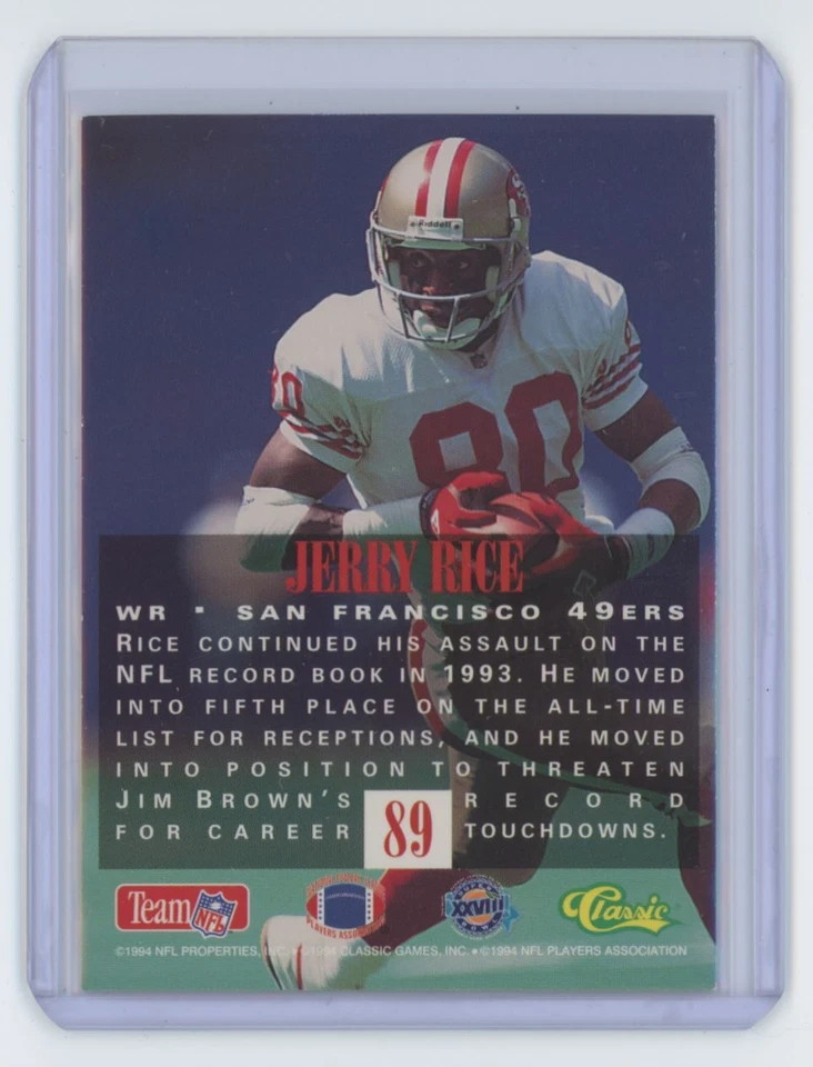 1994 Classic Jerry Rice #89 - Image 2 of 2