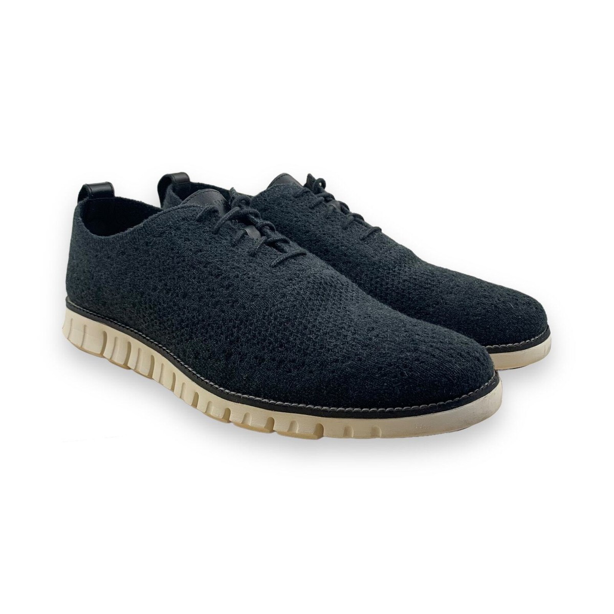 Cole Haan Black ZeroGrand Stitchlite Wool Knit Oxford Sneaker