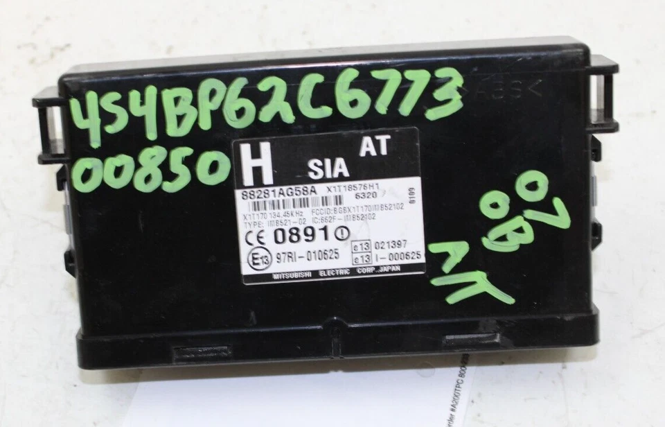 Computadora Subaru Legacy Outback 2007 unidad integrada robo OEM P/N 88281AG58A Foto 2 de 4