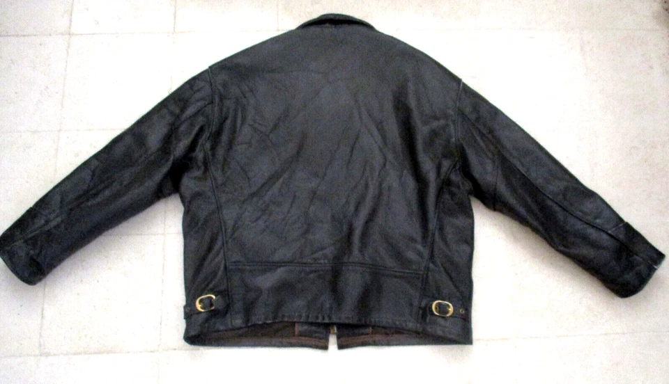 CHAQUETA DE MOTOCICLISTA DE CUERO PESADO SCHOTT VINTAGE RARA talla 50 Foto 3 de 4