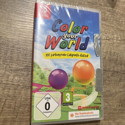 Color your World 100-Rätsel · Nintendo Switch · NEU & Versiegelt · Downloadcode!
