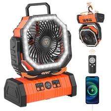 Up to 72hours Battery Powered Heavy Duty Portable Fan with 20000mAh Power Bank