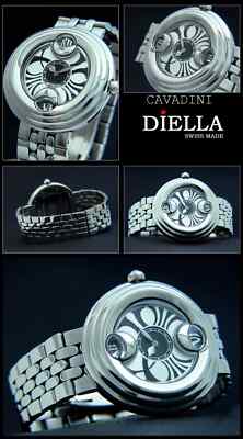 CAVADINI Diella Swiss Made Ladies Quartz Bracelet Watch 45mm Stainless Steel