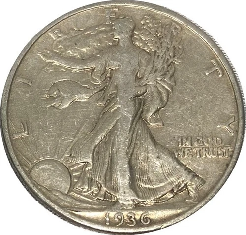 1936 Walking Liberty Half Dollar 90% Silver VF/AU