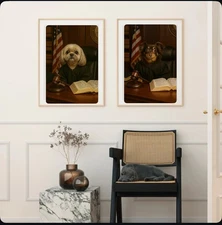 Custom Pet Portrait, Bathroom Art, Bathroom Poster, pet owner Gift