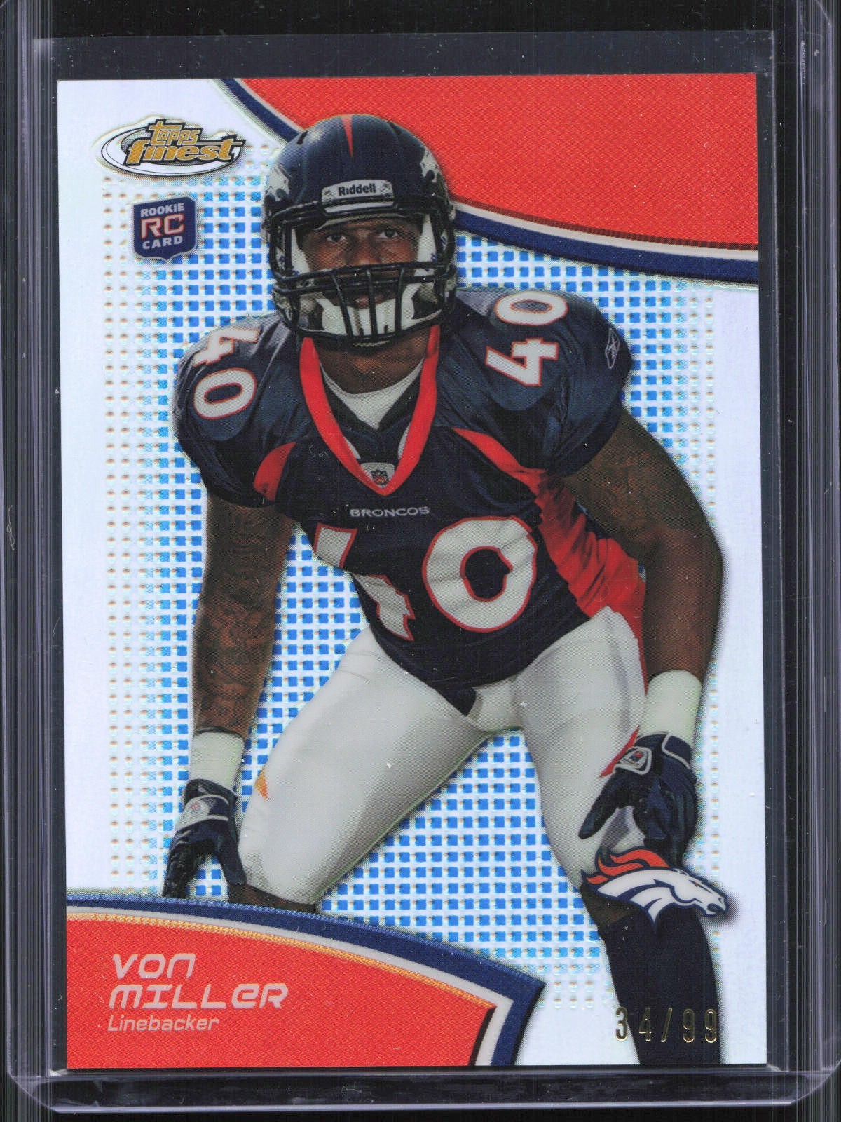 Von Miller Finest #28 Blue Refractor
