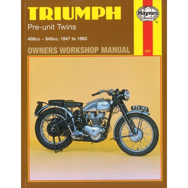 Triumph Pre-Unit Twins 498Cc 649Cc 1947-1962 Motorrad Werkstatthandbuch Haynes-image