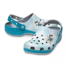 Disney Park Mickey Mouse Tie-Dye Blue Crocs Clogs Adult M6/W8 - NWT, NEW