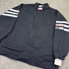 NOS RJS Racing Equipment Full Zip-Up Jacket Men’s XXL Black White Strips FR USA