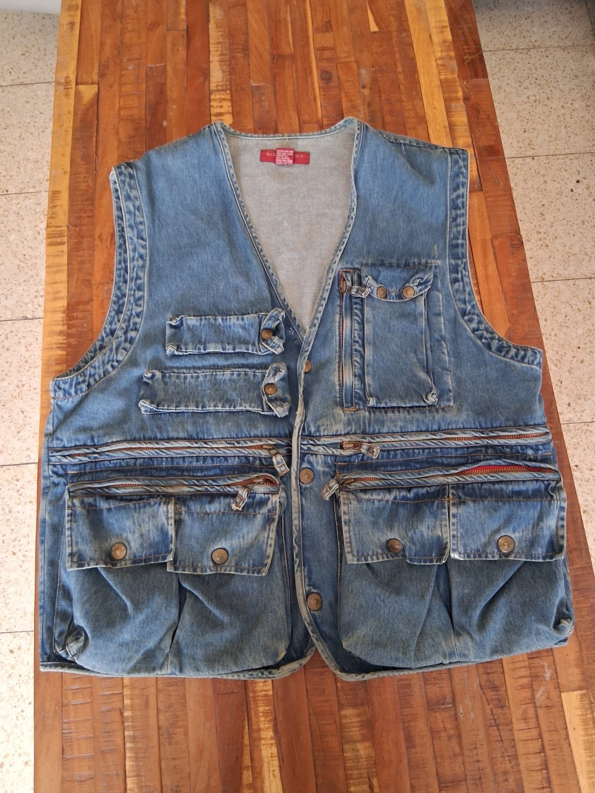 Vintage Banana Republic Denim Safari / Fishing Vest/Utility Vest Women's L