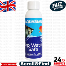 AQUARIAN TAP WATER SAFE, Aquarium Water Conditioner, 118 ml Bottle,White