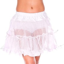 MUSIC LEGS Women's Tulle Petticoat White One size