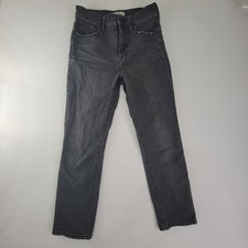 Madewell The Perfect Vintage Crop Jeans Womens High Rise Black Wash Denim Sz 27