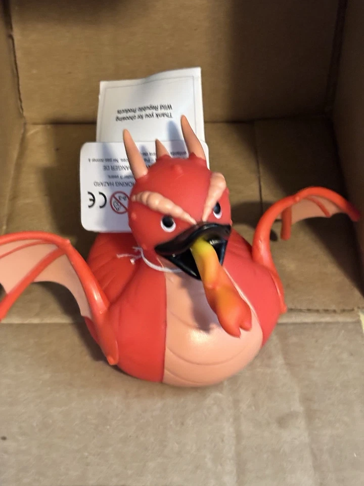 Wild Republic - Rubber Ducks Red Dragon- 4" NEW! Ducking Duck - Image 3 of 4