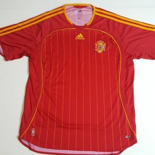 Adidas Spain Soccer Jersey Mens XL Red ClimaC...