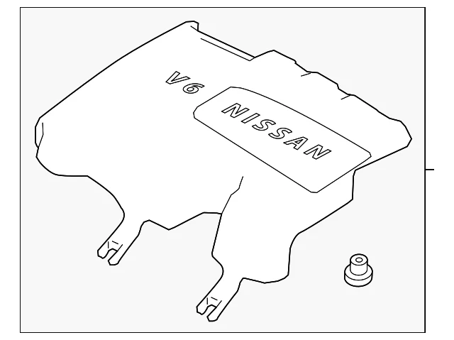 Cubierta de motor original Nissan 14041-9PV0B Foto 2 de 3