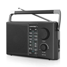 Portable AM FM Radio with Best Reception,Battery Operated or AC Power,Big Spe...