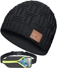 Bluetooth Beanie,Wireless Beanie Headphones Hat Unique One Size, Black