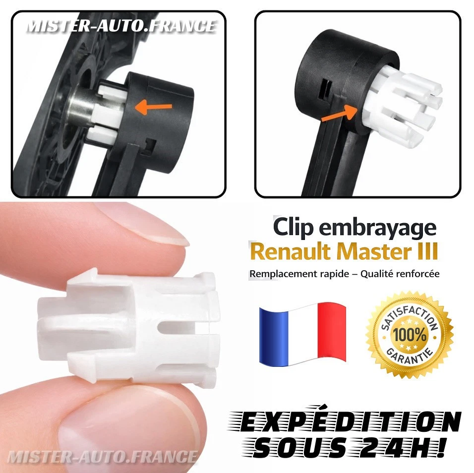 AGRAFE EMBRAYAGE PEDALE RENAULT MASTER 3 ✅ MAITRE CYLINDRE CLIP OEM 8200673234 - Photo 2/4