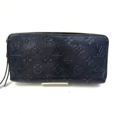 Authentic Louis Vuitton Monogram Empreinte Zippy Wallet Black Leather Vintage