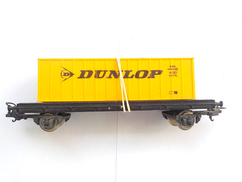Vagón Lima Mercancías SNCF Plano 1 Contenedor Dunlop Ref 2807 | Condition: Occasion