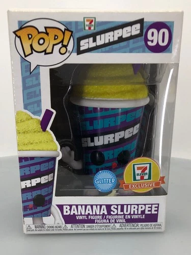 Funko POP! Ad Icons Banana Slurpee Glitter #90 7-Eleven Exclusive DAMAGED BOX