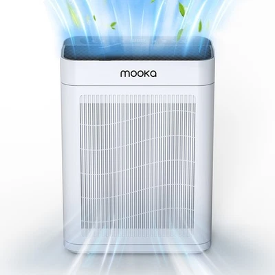 MOOKA 2200 Sq ft Air Purifier, HEPA Air Filter for Home Large Room Double-Sided