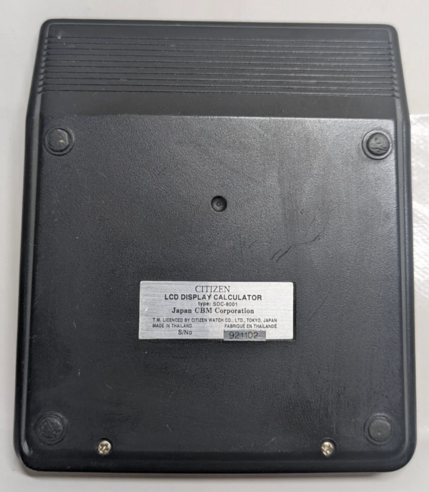 Vintage Citizen CT-600 CT600 10 Digit Solar Panel & Battery Retro Calculator - Image 4 of 4