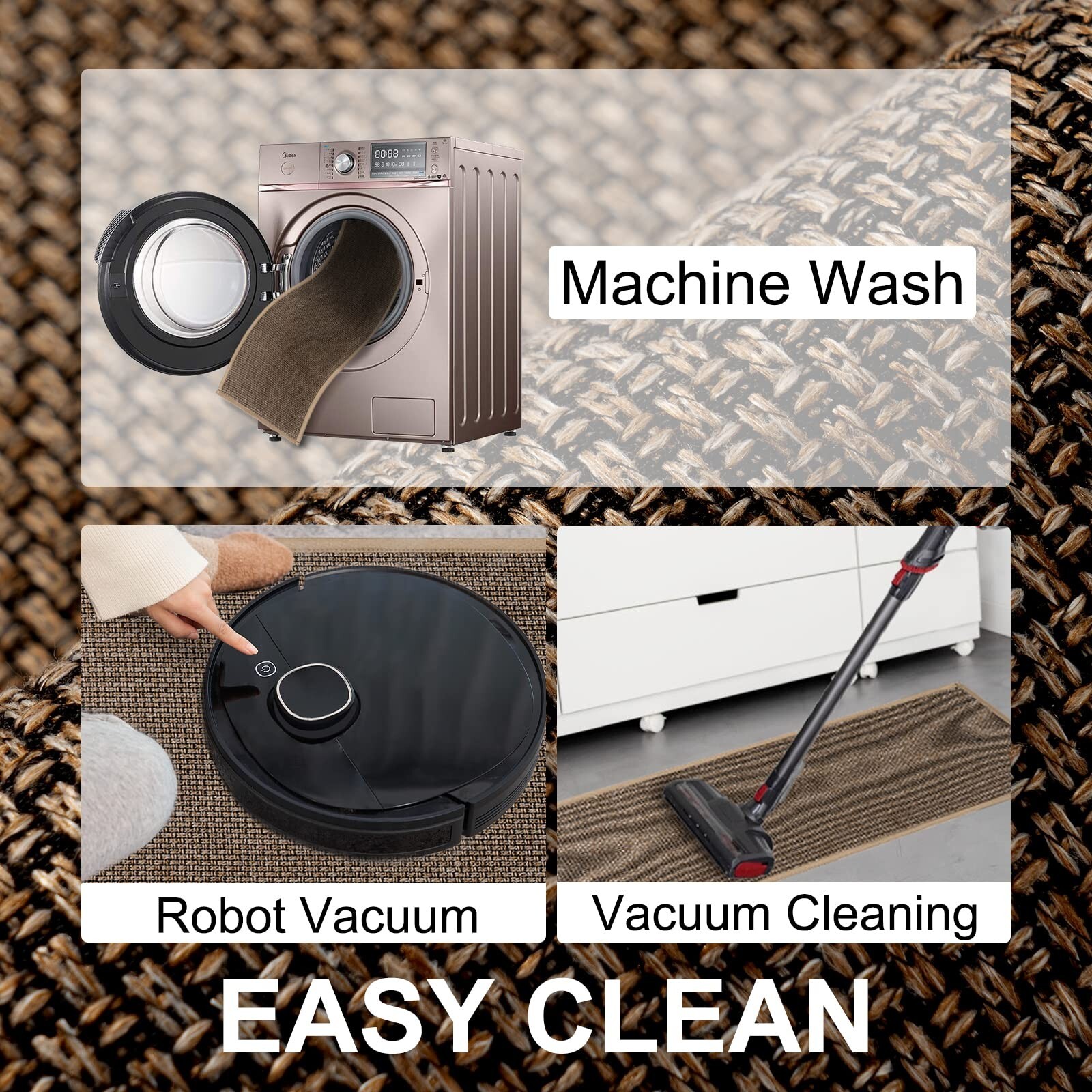 Kitchen Mat Set of 2 PCS, Cushioned Non Slip Rugs for Kitchen Floor, Absorben...