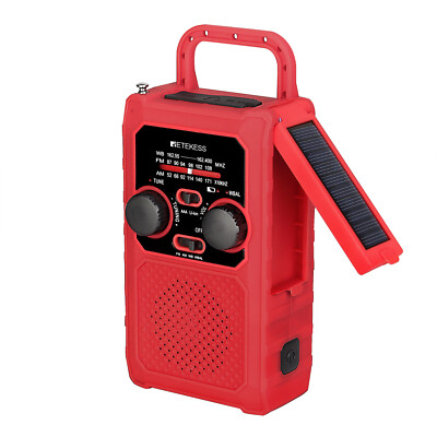 TR201 NOAA Weather Radio Emergency Radio AM FM SOS Flashlight Solar/Hand Crank